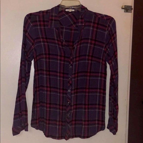 Maurice’s plaid button down size Lg - Picture 1 of 4